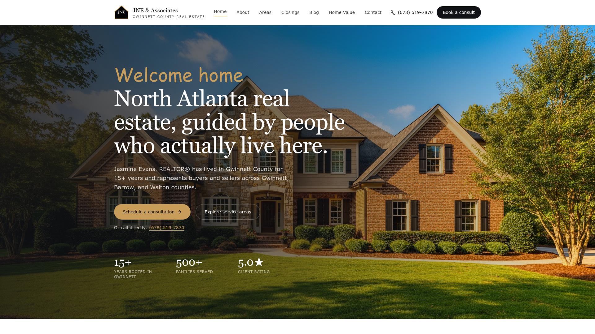 JNE & Associates website screenshot