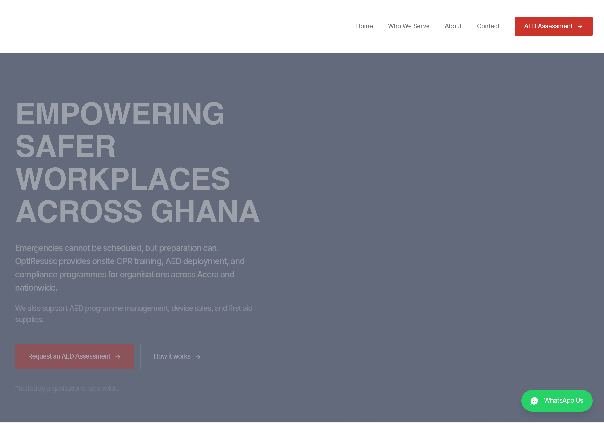 Opti Resusc website screenshot